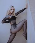 Боди с рукавами в сеточку со стразами Leg Avenue Fishnet sleeved bodystocking O/S вид 11