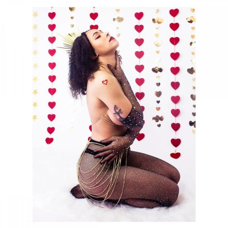 Колготки из микросетки со стразами Leg Avenue Rhinestone micro net tights O/S вид 4