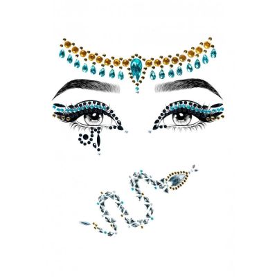 Наклейка з коштовностями Leg Avenue Клеопатри Cleopatra face jewels sticker