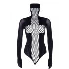 Еротичний боді для БДСМ Leg Avenue сітка, з подовженими рукавами, із закритим обличчям вид 5