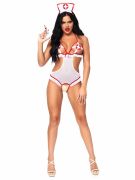 Костюм сексуальної медсестри One Size Naughty Nurse Roleplay Lingerie Set від Leg Avenue