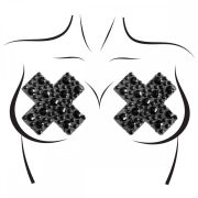 Пэстисы на соски One Size X-Factor Rhinestone Nipple Covers Leg Avenue, со стразами