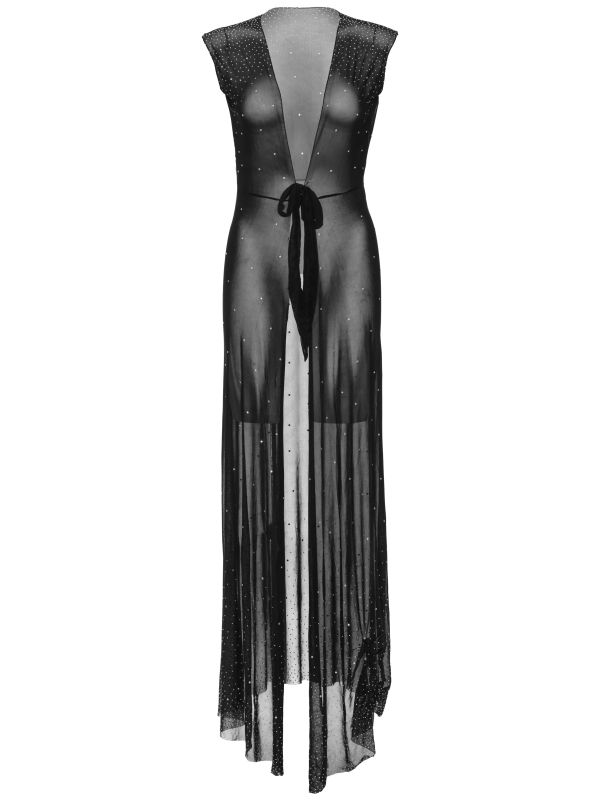 Пеньюар сексуальный со стразами полупрозрачный Leg Avenue Shine With Me, размер O/S вид 8