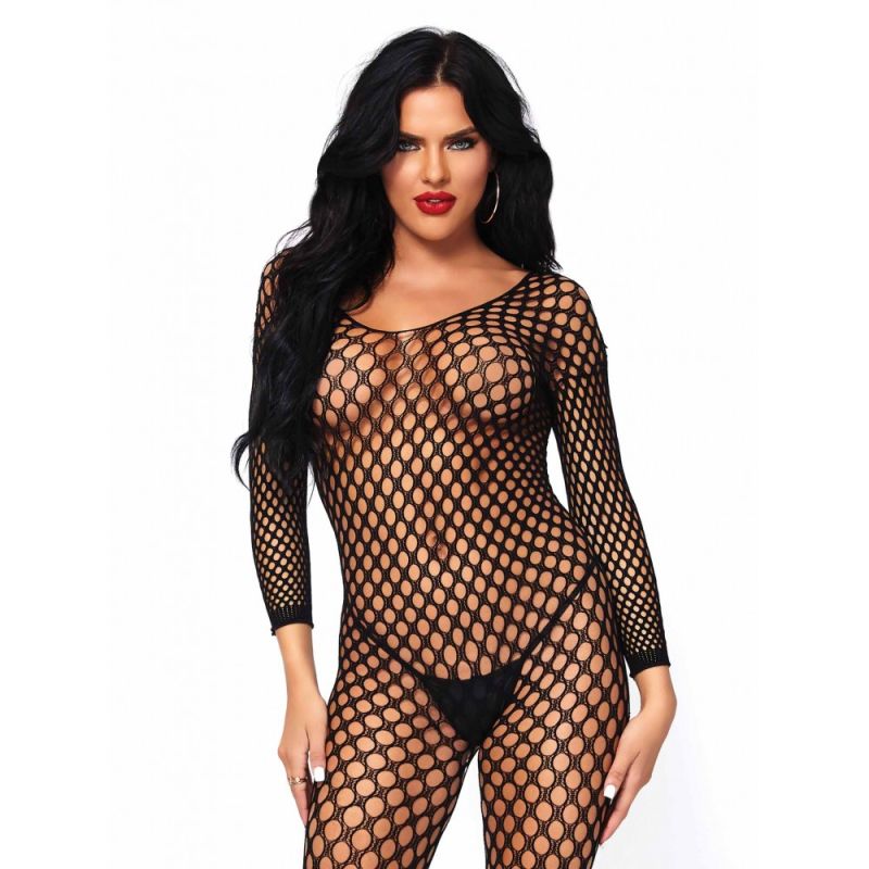 Комбинезон сетка Leg Avenue черного цвета, O/S вид 4