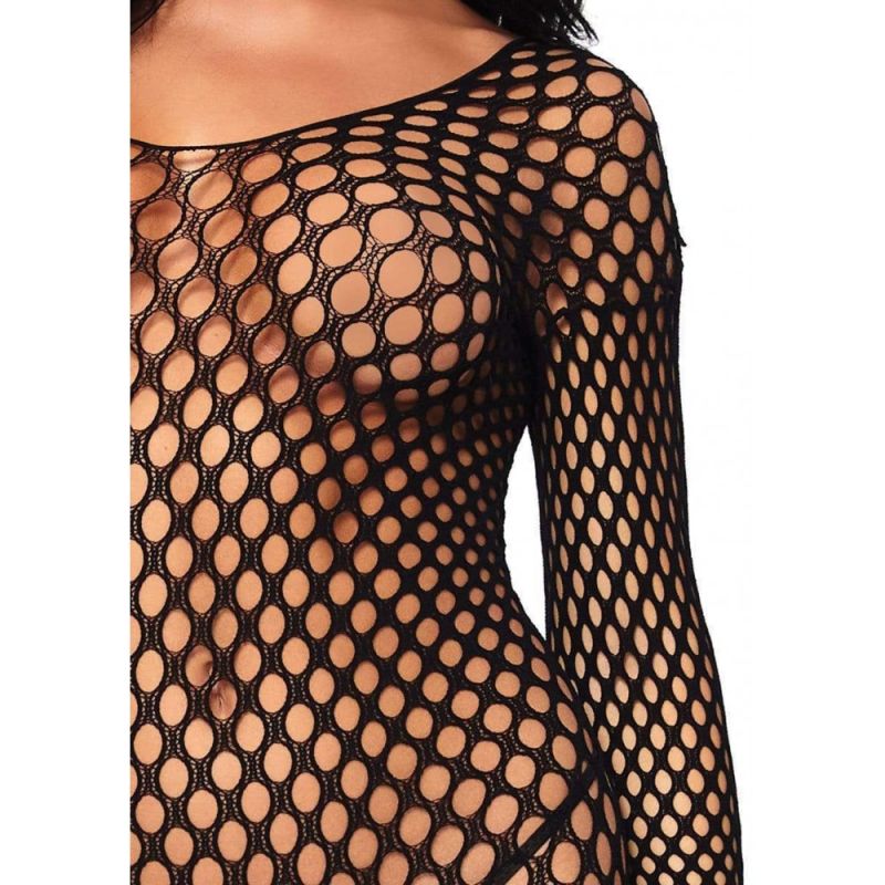 Комбинезон сетка Leg Avenue черного цвета, O/S вид 5