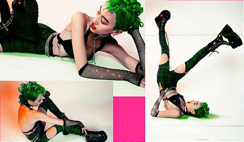 Рукавички в сітку із стразами One SIze Fishnet Arm Warmers Gloves від Leg Avenue Rhinestone, чорні вид 4