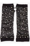Перчатки в сетку со стразами One SIze Fishnet Arm Warmers Gloves от Leg Avenue Rhinestone, черные