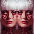 Маска вампира из страз Vampire Rhinestone Stick-On Jewels Leg Avenue вид 5