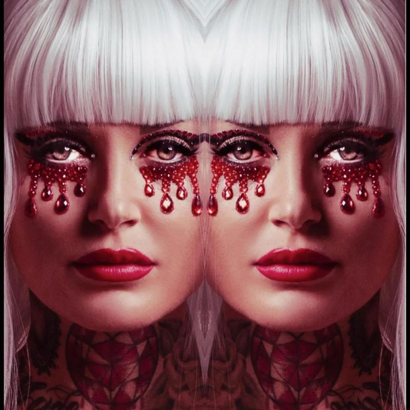 Маска вампира из страз Vampire Rhinestone Stick-On Jewels Leg Avenue вид 5