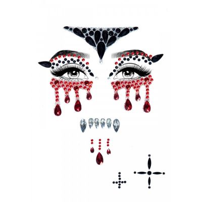 Маска вампира из страз Vampire Rhinestone Stick-On Jewels Leg Avenue