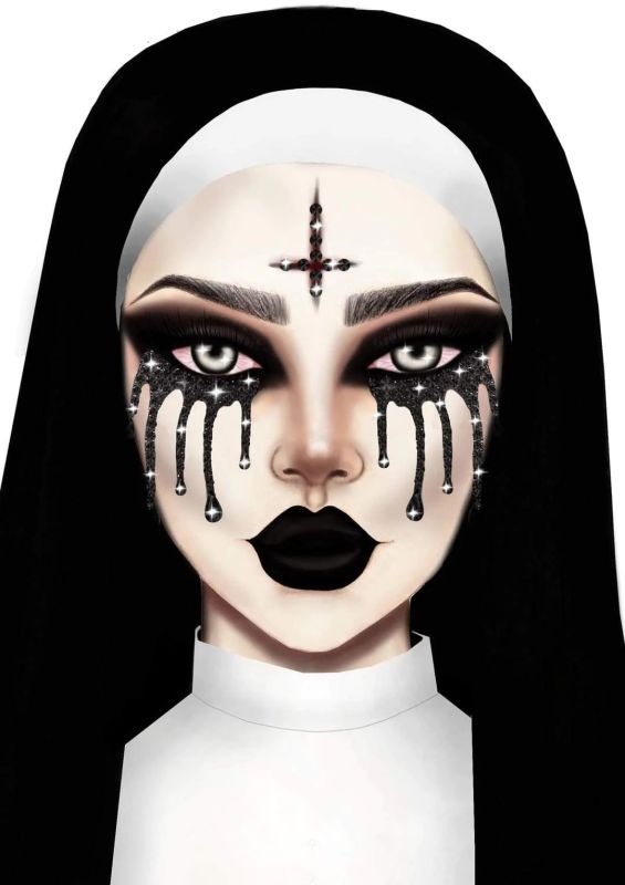 Маска из страз Possessed face jewels sticker Leg Avenue вид 3