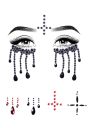 Маска из страз Possessed face jewels sticker Leg Avenue