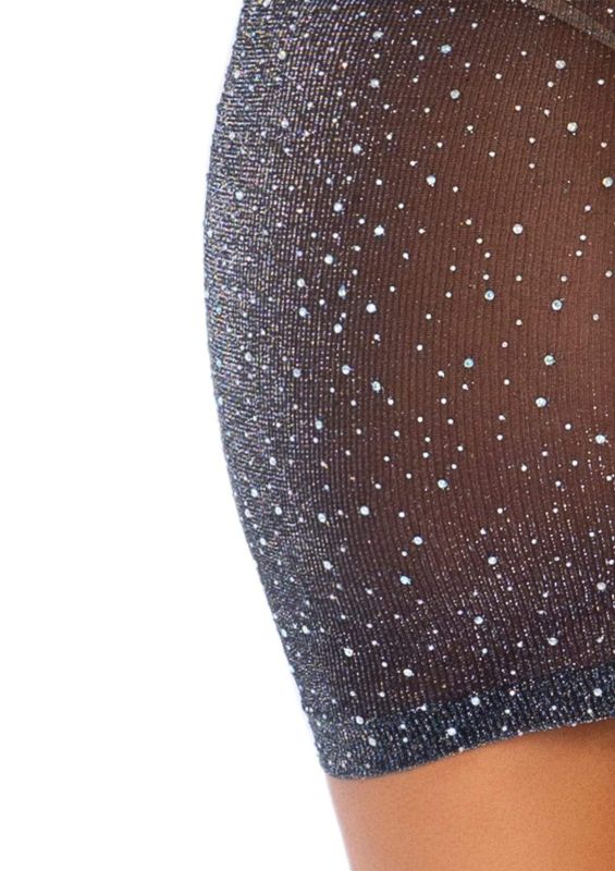 Сукня зі стразами Leg Avenue Rhinestone напівпрозора, чорна, O/S вид 7