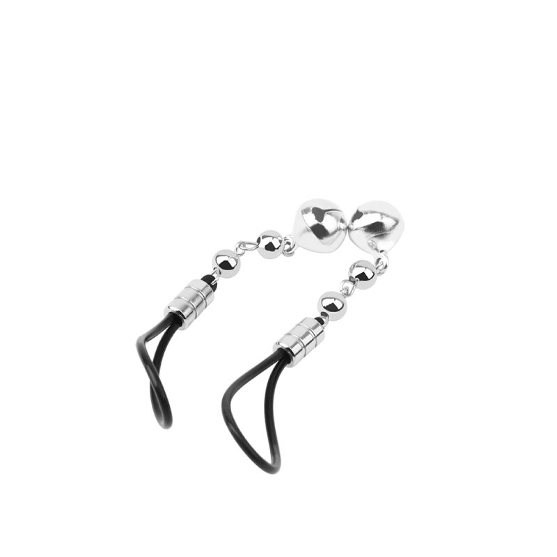 Набір затискачів для сосків та геніталій Chisa Sins з дзвіночками та ланцюжком, сріблясті вид 5