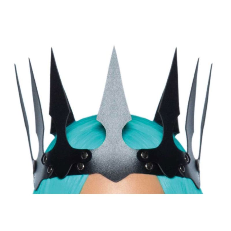 Корона з гострими зубцями Leg Avenu Faux leather spiked crown O/S вид 3