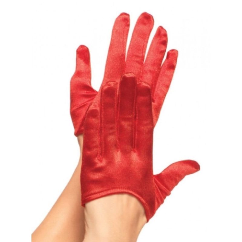 Рукавички сексуальні One Size Mini Cropped Satin Gloves від Leg Avenue вид 3