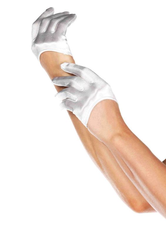 Рукавички сексуальні One Size Mini Cropped Satin Gloves від Leg Avenue вид 5
