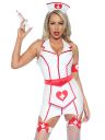 Костюм эротической медсестры Leg Avenue ER Hottie, 4 предмета, размер XS