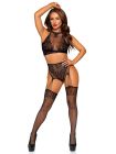 Комплект сексуальный из сеточки Stay Awhile Leg Avenue, 2 предмета, размер O/S вид 6