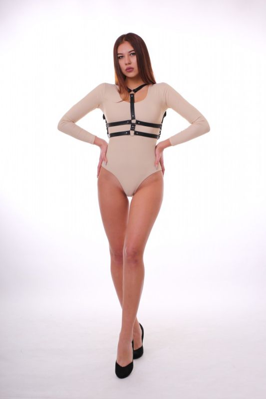 Портупея "K2", экокожа, ручная работа, черный вид 4