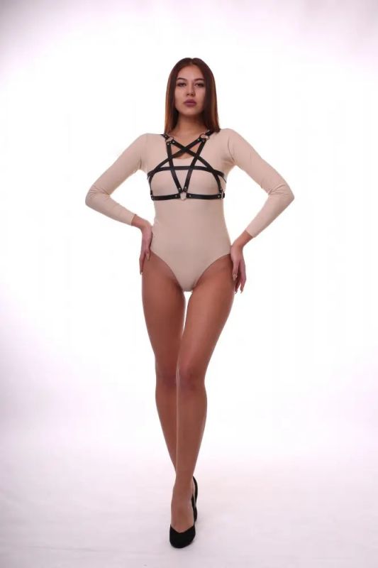 Портупея Candy Hero "А5", екошкіра, ручна робота, чорний вид 4