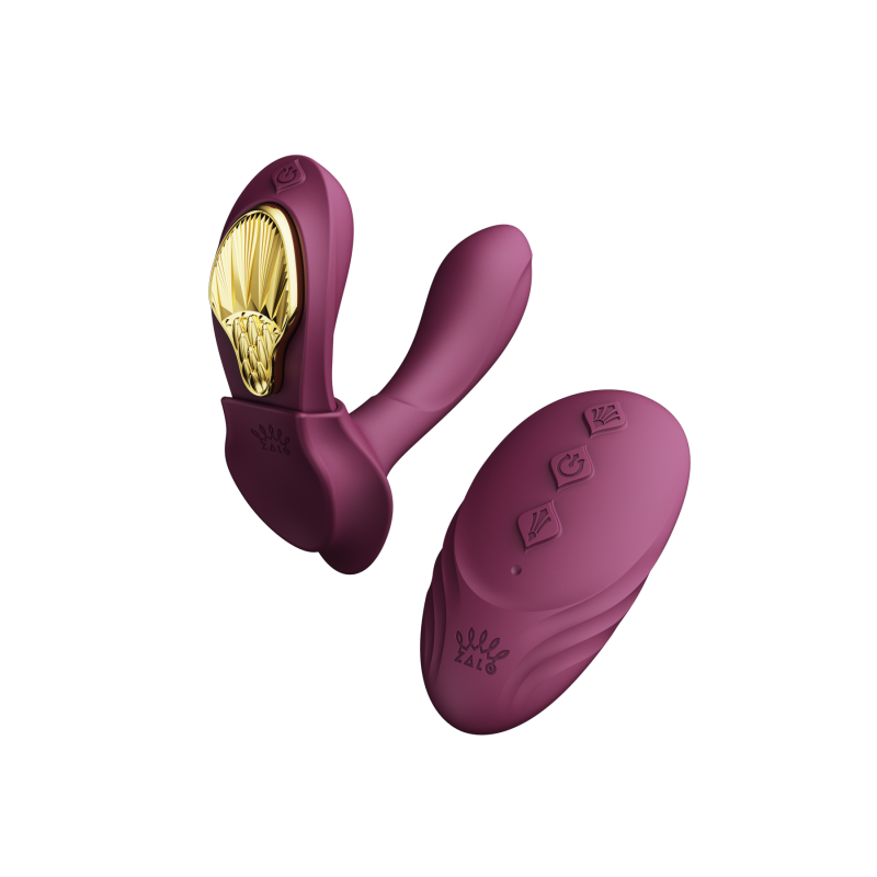 Вибратор в трусики AYA Zalo Velvet Purple на пульте управления вид 3