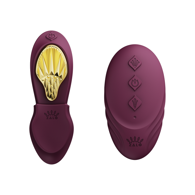 Вибратор в трусики AYA Zalo Velvet Purple на пульте управления вид 11