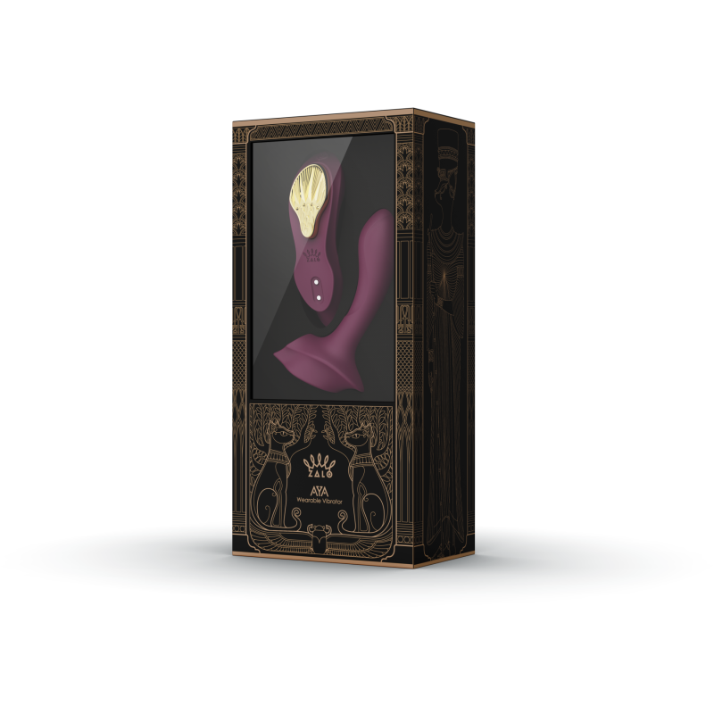Вибратор в трусики AYA Zalo Velvet Purple на пульте управления вид 20