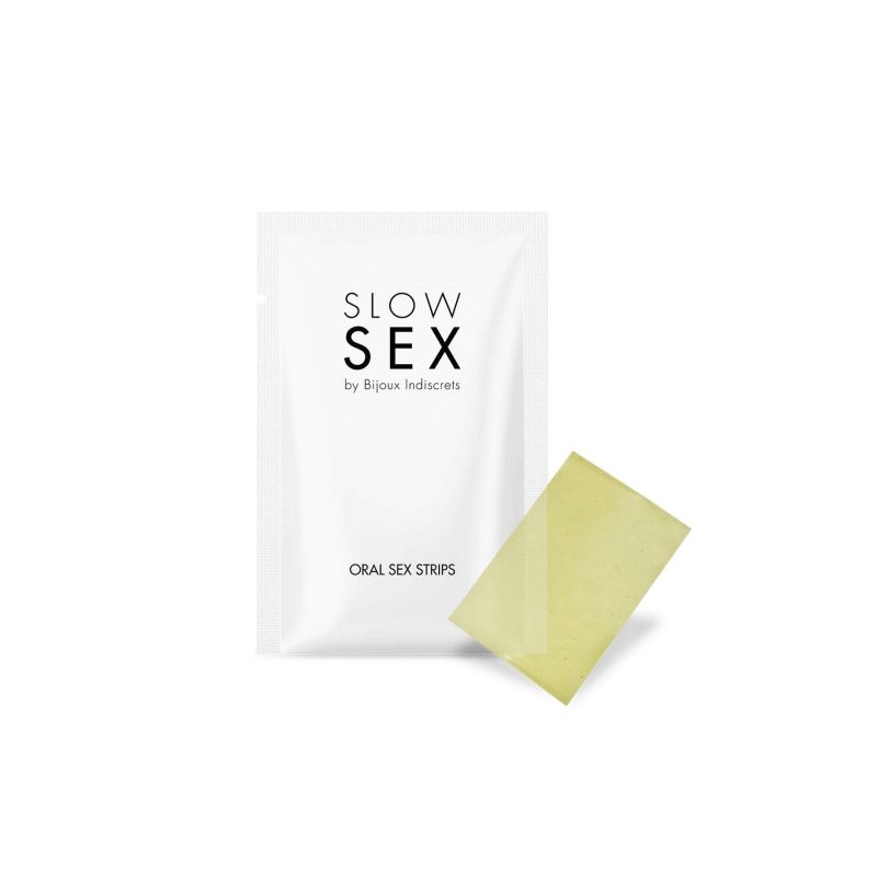 Мятные полоски для орального секса SLOW SEX Bijoux Indiscrets Oral sex strips (в упаковке 7 шт.) вид 5
