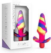 Анальна пробка конусоподібна з вібрацією Blush Avant різнокольорова