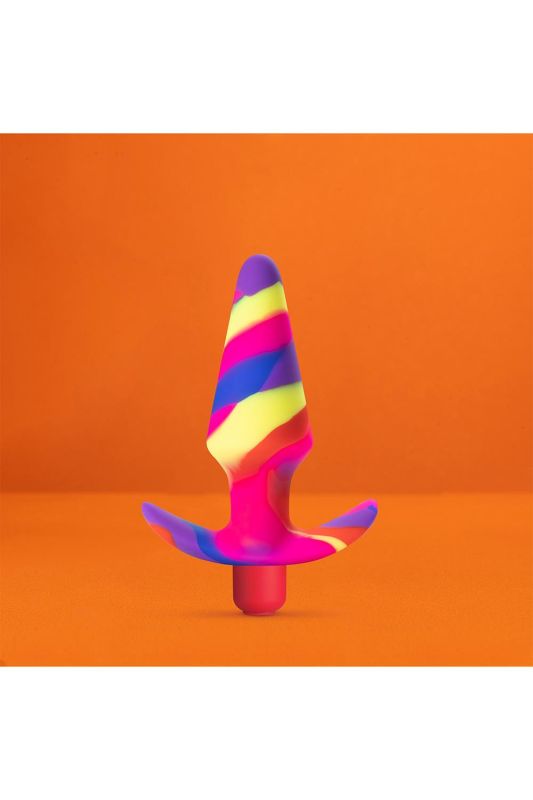 Анальная пробка конусообразная с вибрацией Blush Avant разноцветная вид 5