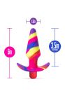 Анальная пробка конусообразная с вибрацией Blush Avant разноцветная вид 9