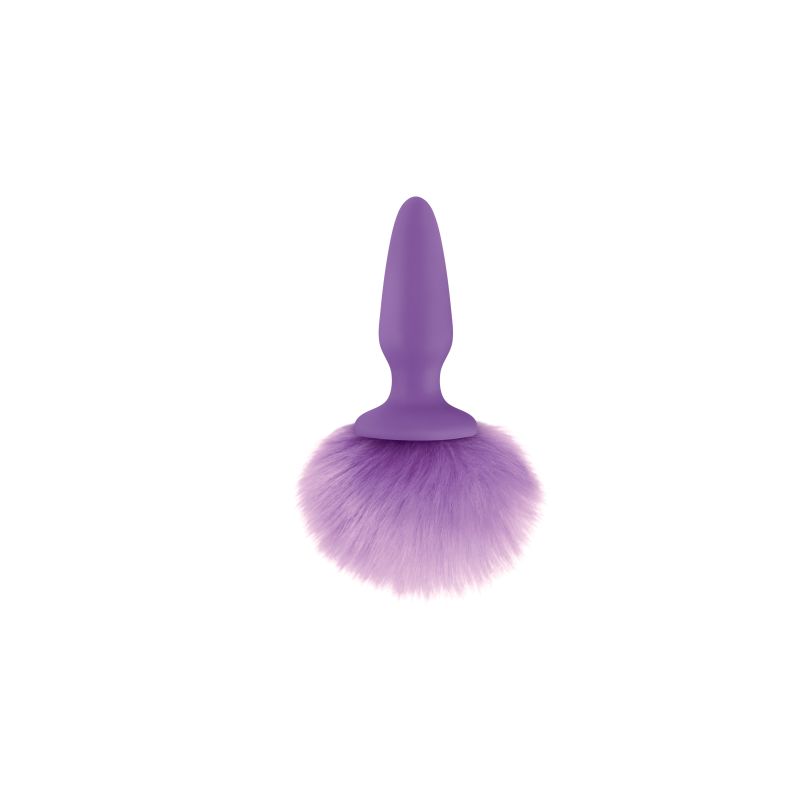 Анальна пробка з м'яким пухнастим хвостом кролика Фіолетова BUNNY TAILS PURPLE вид 3