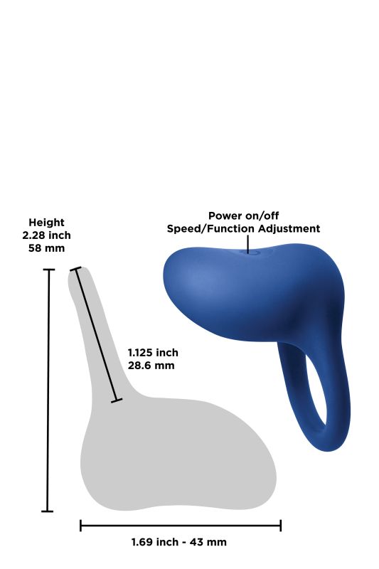 Виброкольцо NS Novelties INYA REGAL BLUE вид 4