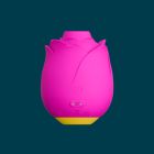 Перезаряжаемый вакуумный клиторальный стимулятор Romp Rose в виде бутона розы, розовый вид 6