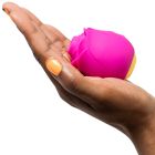 Перезаряжаемый вакуумный клиторальный стимулятор Romp Rose в виде бутона розы, розовый вид 7