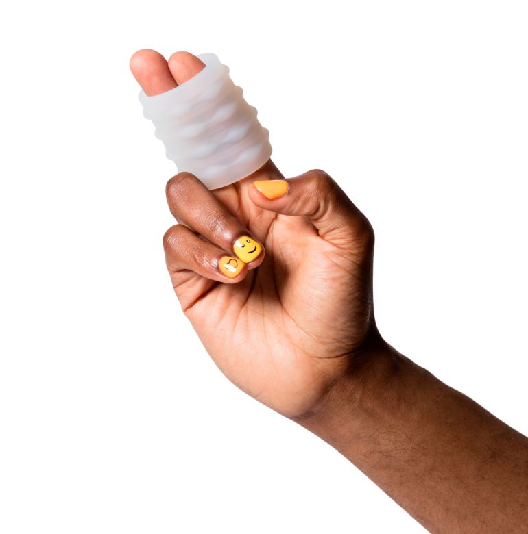 Мастурбатор двосторонній нереалістичний Romp Mosh прозорий вид 4