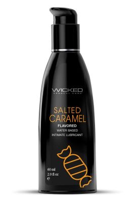 Съедобный лубрикант Wicked Aqua Salted Caramel со вкусом соленой карамели, 60 мл