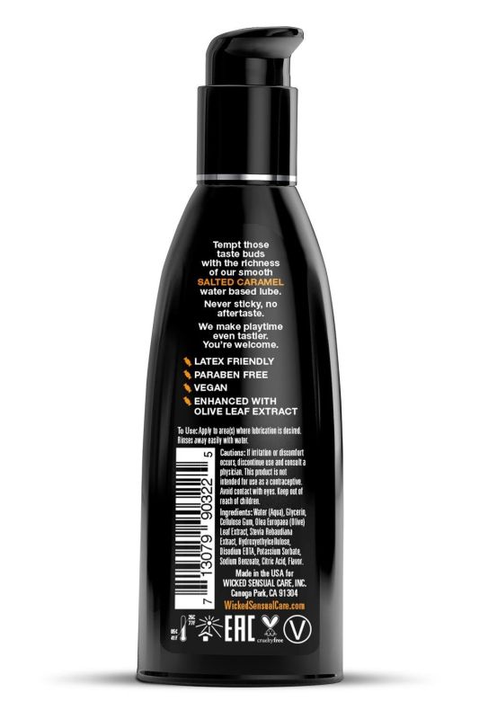 Їстівний лубрикант Wicked Aqua Salted Caramel зі смаком солоної карамелі, 60 мл вид 3