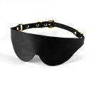 Маска на очі Blindfold UPKO з італійської шкіри, чорна