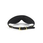 Маска на глаза Blindfold UPKO c итальянской кожи, черная вид 4