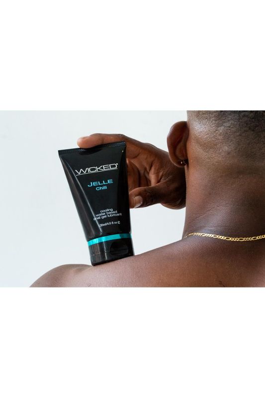 Анальный лубрикант с эффектом охлаждения WICKED JELLE CHILL на водной основе, 120 мл вид 5
