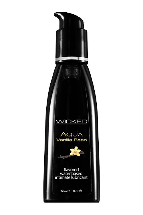 Съедобный лубрикант со вкусом ванили Wicked Aqua Vanilla Bean на водной основе, 60 мл вид 2