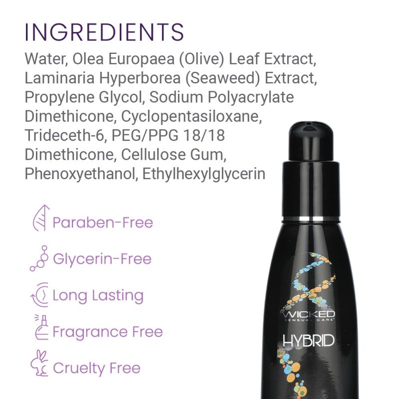 Лубрикант універсальний Wicked Hybrid на водній/силіконовій основі, 240 мл вид 5