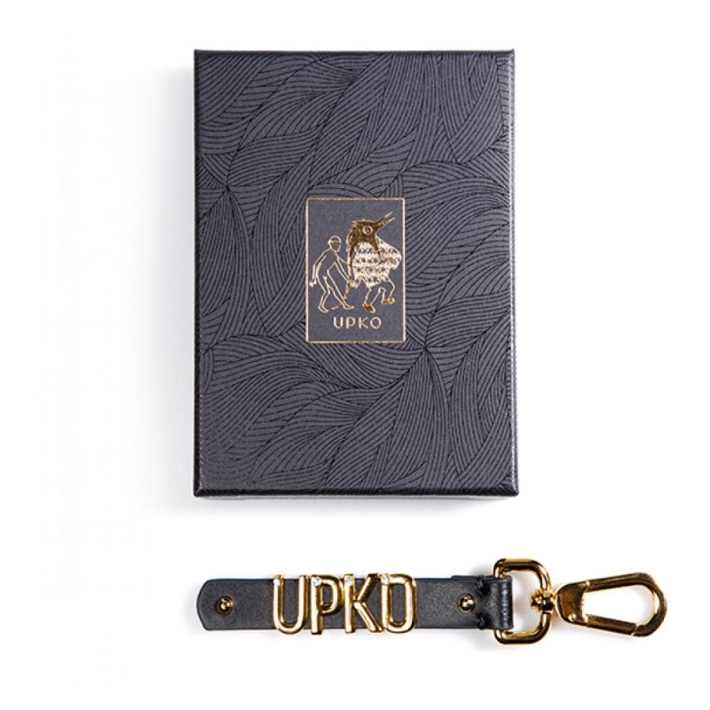 Кожанный Брелок ручной работы UPKO вид 3
