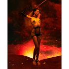 Поножи из итальянской кожи с золотыми деталями Butterfly cuffs UPKO вид 5