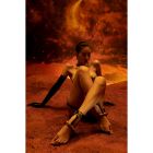 Поножи из итальянской кожи с золотыми деталями Butterfly cuffs UPKO вид 7