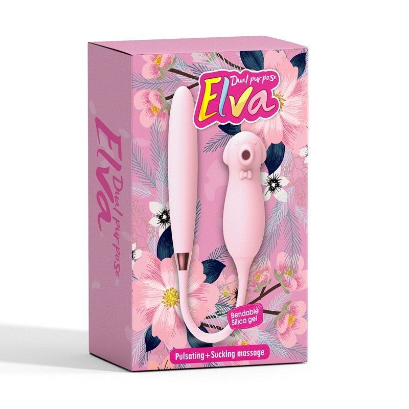 Вибратор двойного действия Elva Dual Purpose Рожевий вид 6