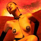 Ошейник-чокер с бантом Butterfly UPKO, итальянская кожа, позолота 24К вид 5