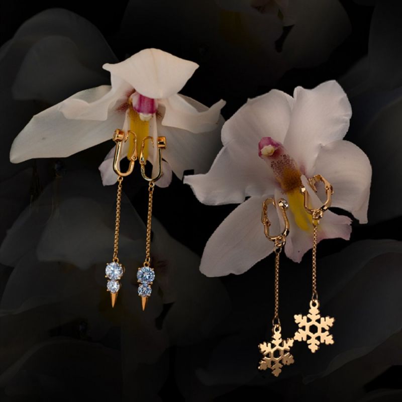 Украшения для клитора и половых губ non-pierced clitoral jewelry dangle with snowflake UPKO вид 5